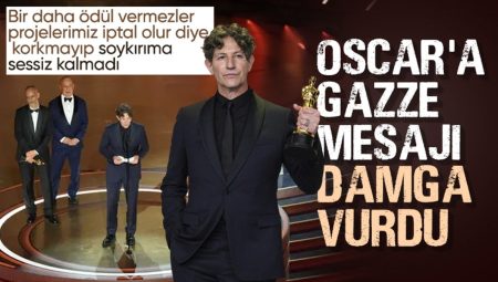 Jonathan Glazer, Oscar ödülleri töreninde Gazze’deki İsrail işgaline tepki gösterdi