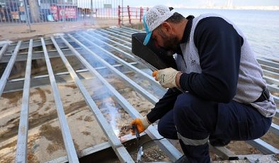 Değirmendere sahiline yeni yaya geçiş köprüsü